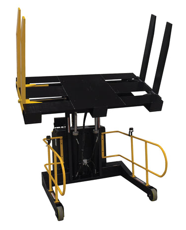 Steel Portable Pallet Inverter 32 In. to 76 In Fork Opening 3000 Lb. Capacity Yellow/Black